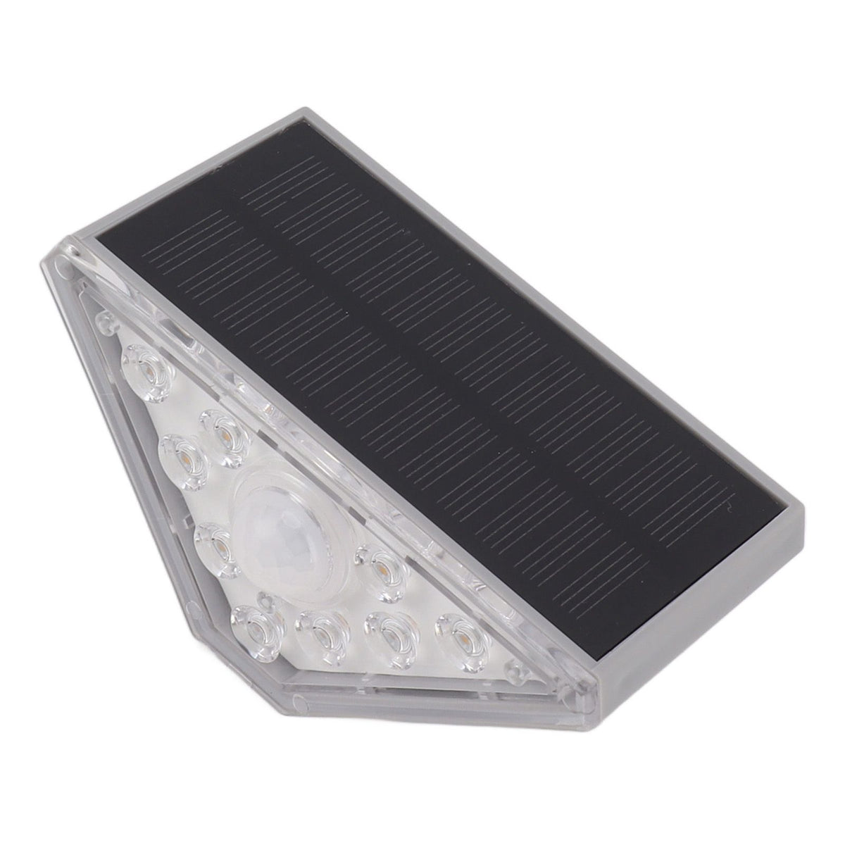 2 Set Solar Stair Lights 9 LEDs IP68 Waterproof Inductive Solar Step Lights for Yard Patio Garden Walkways Deck
