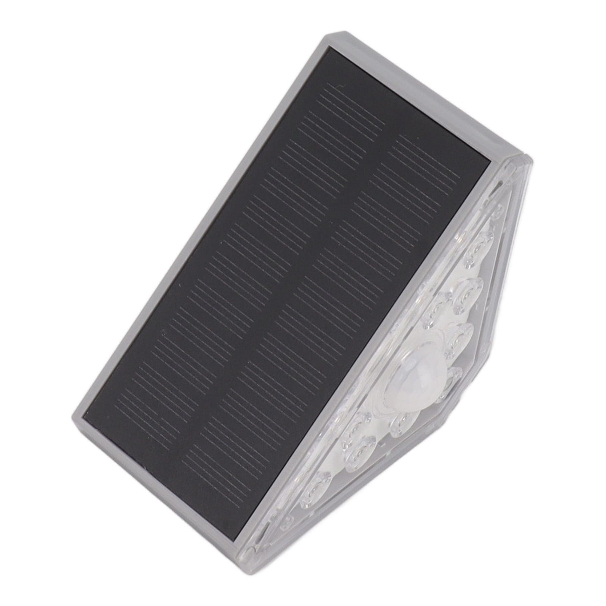 2 Set Solar Stair Lights 9 LEDs IP68 Waterproof Inductive Solar Step Lights for Yard Patio Garden Walkways Deck