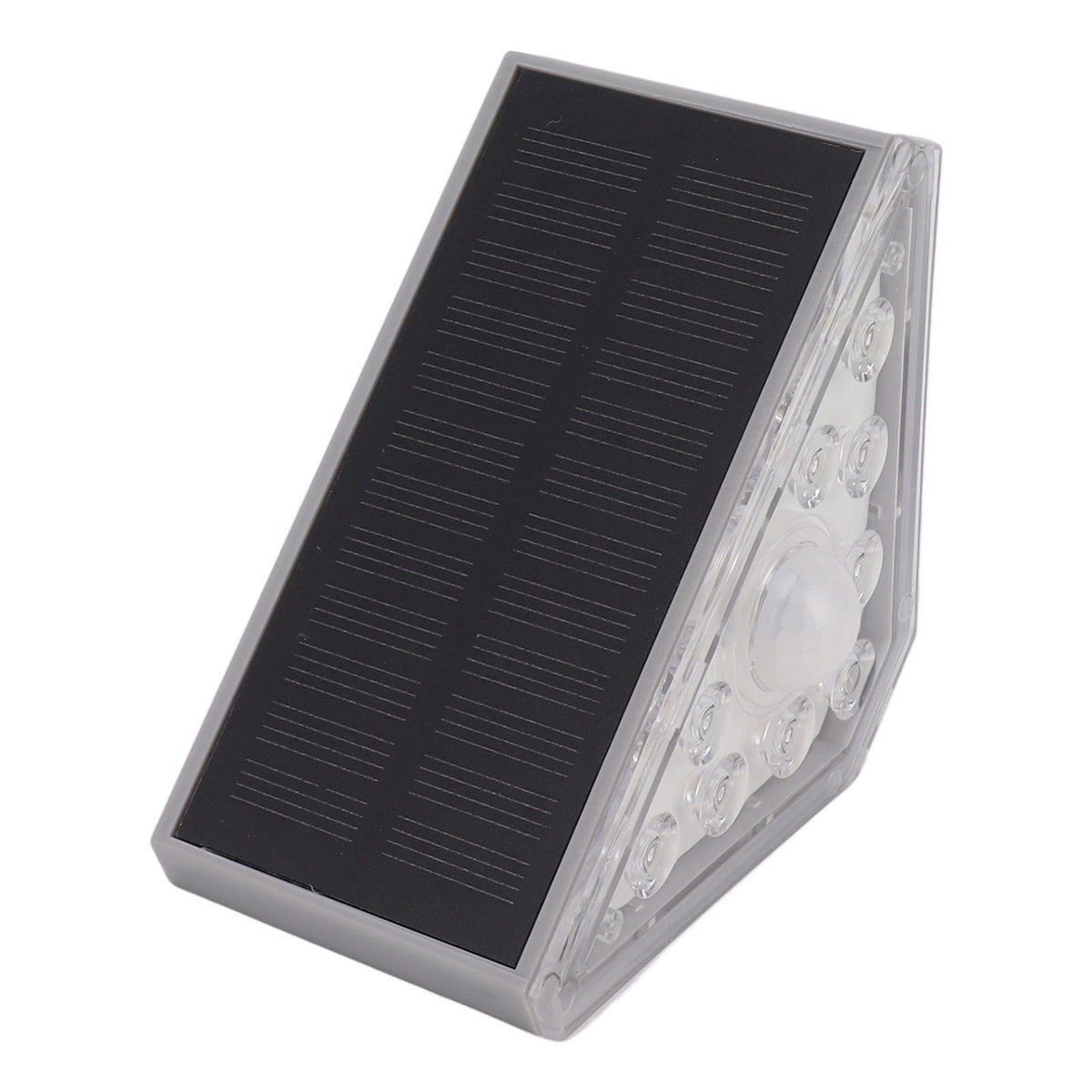 2 Set Solar Stair Lights 9 LEDs IP68 Waterproof Inductive Solar Step Lights for Yard Patio Garden Walkways Deck