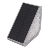 2 Set Solar Stair Lights 9 LEDs IP68 Waterproof Inductive Solar Step Lights for Yard Patio Garden Walkways Deck - Rear View
