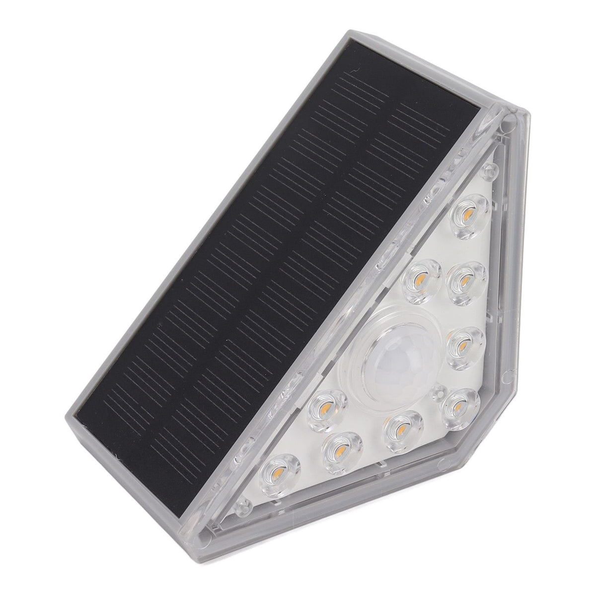2 Set Solar Stair Lights 9 LEDs IP68 Waterproof Inductive Solar Step Lights for Yard Patio Garden Walkways Deck