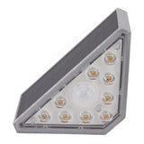 2 Set Solar Stair Lights 9 LEDs IP68 Waterproof Inductive Solar Step Lights for Yard Patio Garden Walkways Deck