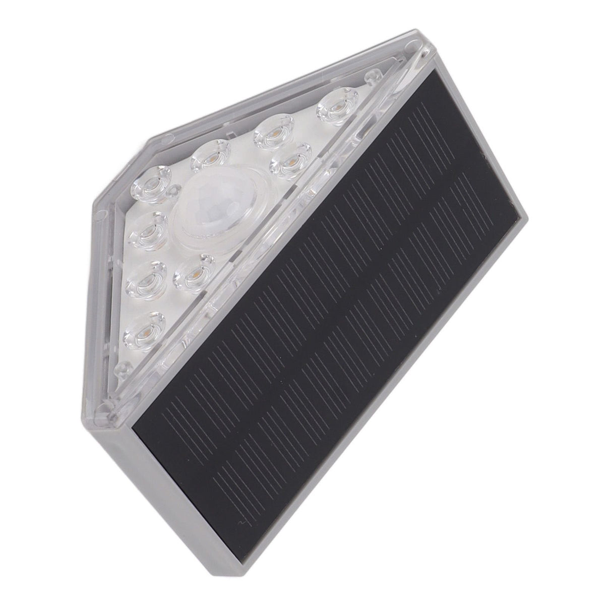 2 Set Solar Stair Lights 9 LEDs IP68 Waterproof Inductive Solar Step Lights for Yard Patio Garden Walkways Deck