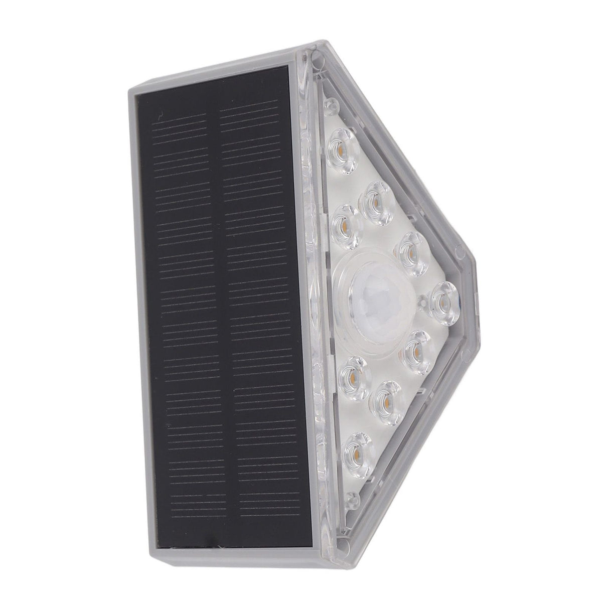2 Set Solar Stair Lights 9 LEDs IP68 Waterproof Inductive Solar Step Lights for Yard Patio Garden Walkways Deck