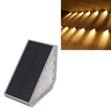 2 Set Solar Stair Lights 9 LEDs IP68 Waterproof Inductive Solar Step Lights for Yard Patio Garden Walkways Deck