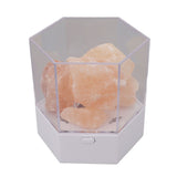 Himalayan Salt Lamp LED RGB Dimmable USB Decorative Essential Oil Aromatherapy Natural Crystal Salt Night Light for Bedroom Living Room - Close-Up Angle