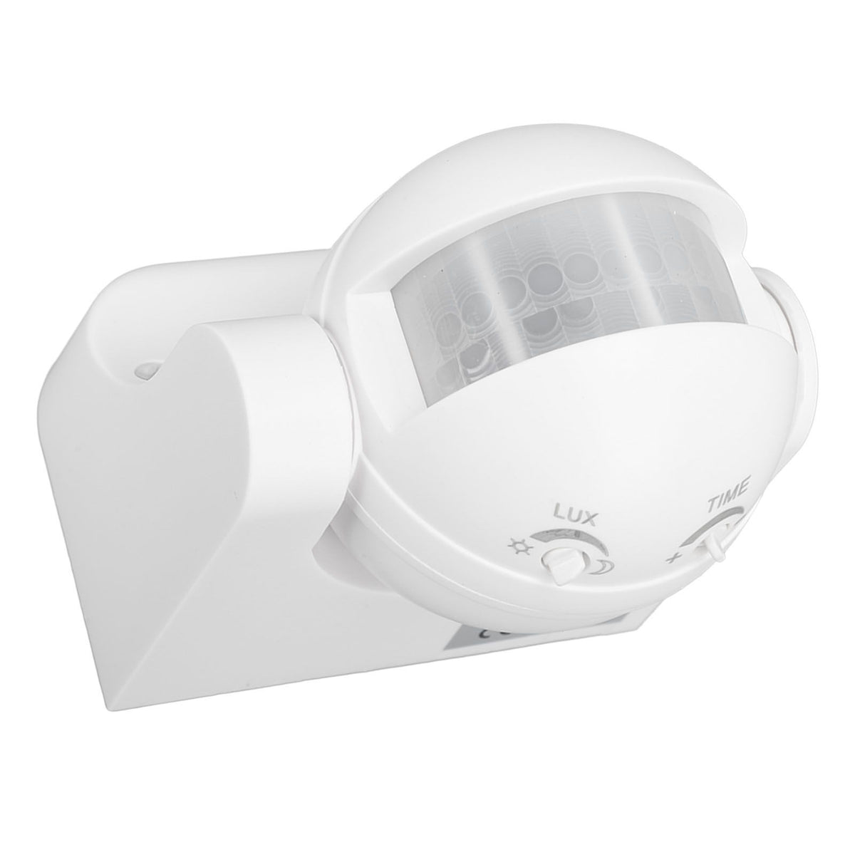Wall Mounted Motion Sensor Automatic Dusk to Dawn Spherical PIR Sensor Outdoor Motion Sensing Switch for Home Security LED Light AC 110 to 240V White
