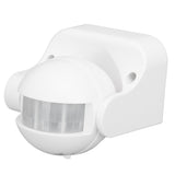 Wall Mounted Motion Sensor Automatic Dusk to Dawn Spherical PIR Sensor Outdoor Motion Sensing Switch for Home Security LED Light AC 110 to 240V White