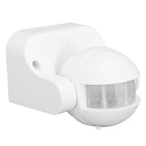 Wall Mounted Motion Sensor Automatic Dusk to Dawn Spherical PIR Sensor Outdoor Motion Sensing Switch for Home Security LED Light AC 110 to 240V White
