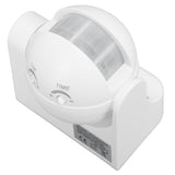 Wall Mounted Motion Sensor Automatic Dusk to Dawn Spherical PIR Sensor Outdoor Motion Sensing Switch for Home Security LED Light AC 110 to 240V White
