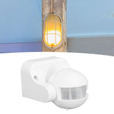 Wall Mounted Motion Sensor Automatic Dusk to Dawn Spherical PIR Sensor Outdoor Motion Sensing Switch for Home Security LED Light AC 110 to 240V White - Extra Image