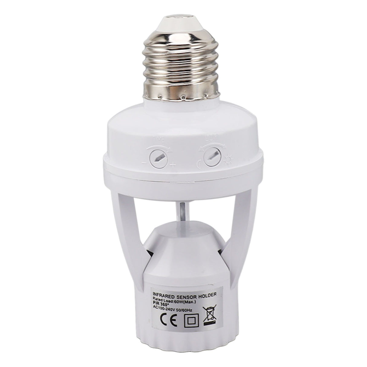 Motion Sensor Light Socket PIR Motion E27 Screw Bulb Adapter Adjustable Auto On Off Night Light Control Garage Light for Basement