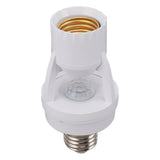 Motion Sensor Light Socket PIR Motion E27 Screw Bulb Adapter Adjustable Auto On Off Night Light Control Garage Light for Basement