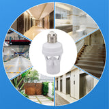 Motion Sensor Light Socket PIR Motion E27 Screw Bulb Adapter Adjustable Auto On Off Night Light Control Garage Light for Basement