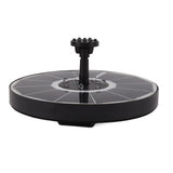 Solar Fountain Light with 8 Nozzles 3.5W 900mAh Colorful Powerful Solar Bird Bath Fountains for Bird Bath Garden Black Nozzle - Front View