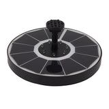 Solar Fountain Light with 8 Nozzles 3.5W 900mAh Colorful Powerful Solar Bird Bath Fountains for Bird Bath Garden Black Nozzle - Rear View