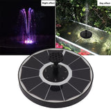 Solar Fountain Light with 8 Nozzles 3.5W 900mAh Colorful Powerful Solar Bird Bath Fountains for Bird Bath Garden Black Nozzle - Extra Image