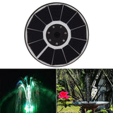 Solar Fountain Light with 8 Nozzles 3.5W 900mAh Colorful Powerful Solar Bird Bath Fountains for Bird Bath Garden TransparentNozzle