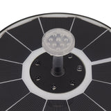 Solar Fountain Light with 8 Nozzles 3.5W 900mAh Colorful Powerful Solar Bird Bath Fountains for Bird Bath Garden TransparentNozzle