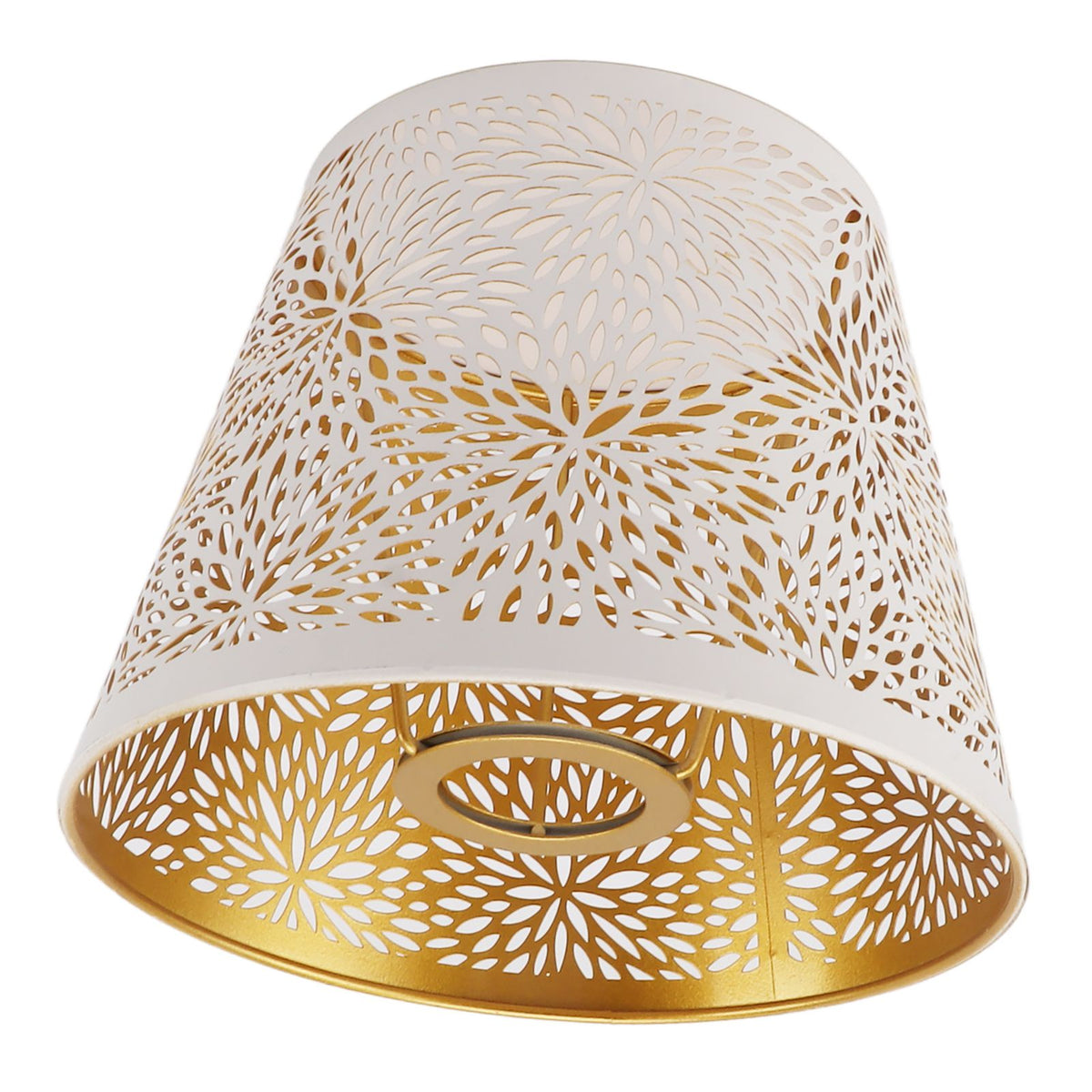 Lamp Shade E27 E26 White Carved Flower Pattern Iron Modern Design Easy Installation Bulb Shade for Home Living Room