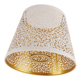 Lamp Shade E27 E26 White Carved Flower Pattern Iron Modern Design Easy Installation Bulb Shade for Home Living Room - 45-Degree Angle