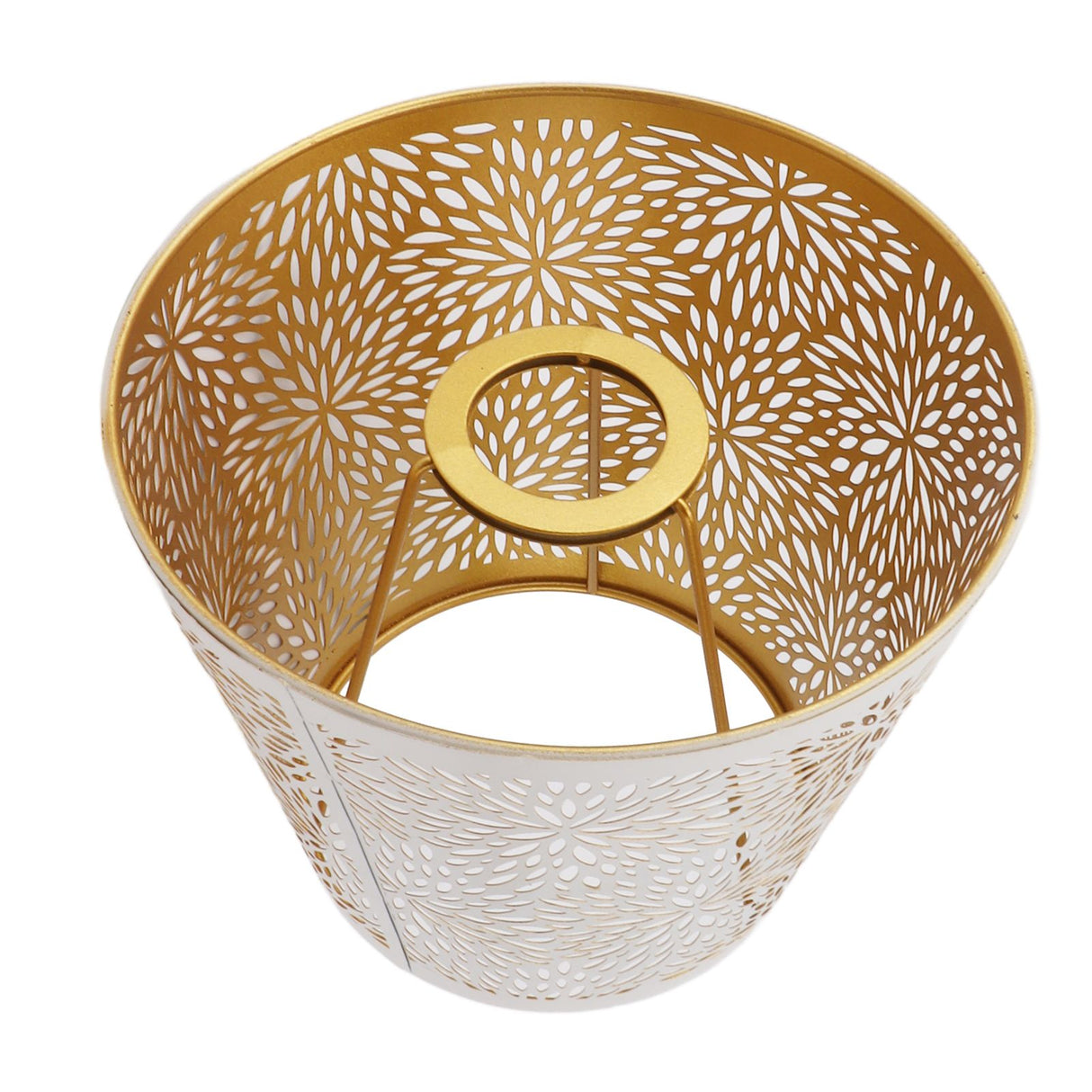 Lamp Shade E27 E26 White Carved Flower Pattern Iron Modern Design Easy Installation Bulb Shade for Home Living Room