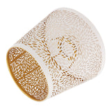 Lamp Shade E27 E26 White Carved Flower Pattern Iron Modern Design Easy Installation Bulb Shade for Home Living Room - Low Angle