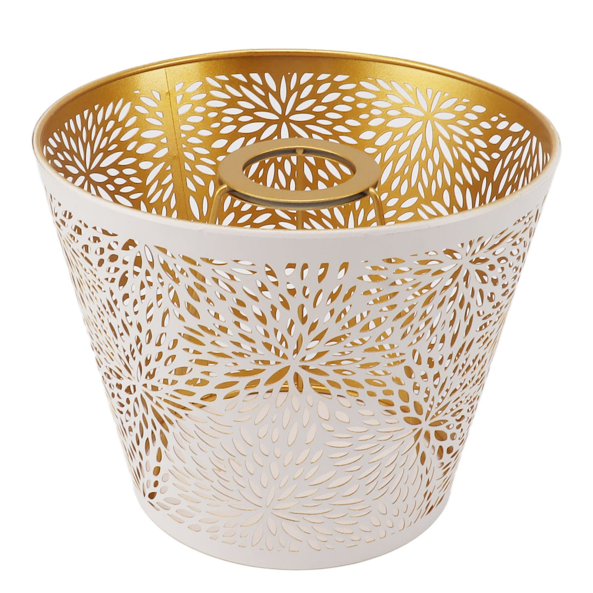 Lamp Shade E27 E26 White Carved Flower Pattern Iron Modern Design Easy Installation Bulb Shade for Home Living Room