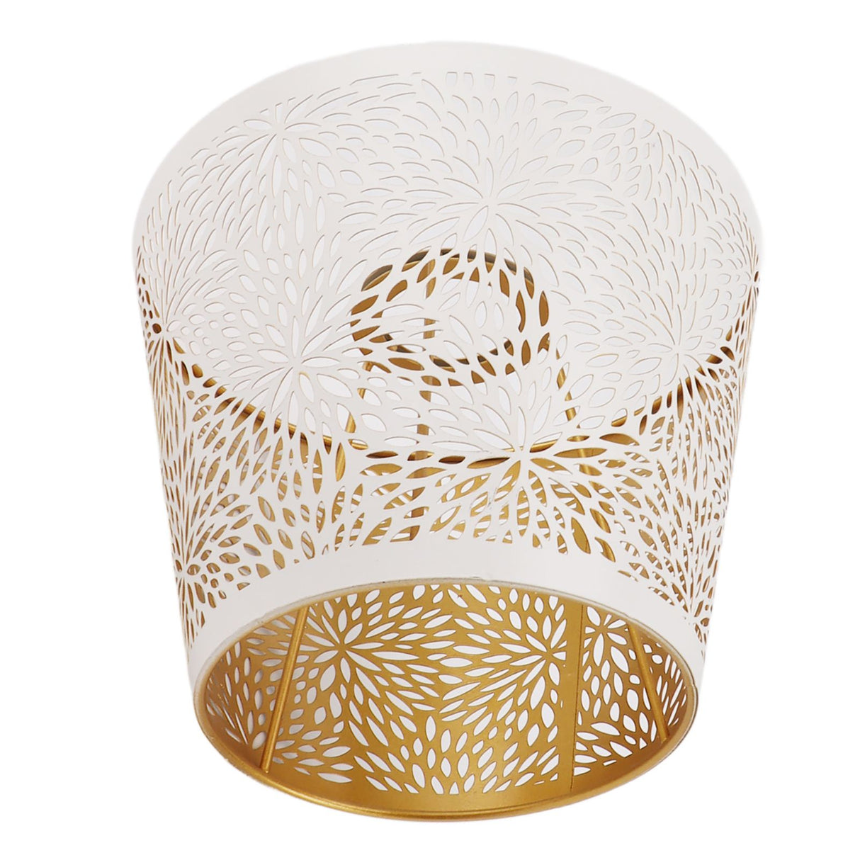 Lamp Shade E27 E26 White Carved Flower Pattern Iron Modern Design Easy Installation Bulb Shade for Home Living Room