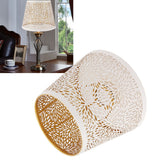 Lamp Shade E27 E26 White Carved Flower Pattern Iron Modern Design Easy Installation Bulb Shade for Home Living Room