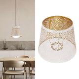 Lamp Shade E27 E26 White Carved Flower Pattern Iron Modern Design Easy Installation Bulb Shade for Home Living Room - Extra Image