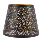 Metal Lamp Shade E26 E27 Forest Tree Style Hollow Out Iron Decorative Lampshade Cover with Inner Gold Pattern for Table Wall Ceiling Lamp Black