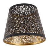 Metal Lamp Shade E26 E27 Forest Tree Style Hollow Out Iron Decorative Lampshade Cover with Inner Gold Pattern for Table Wall Ceiling Lamp Black