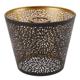 Metal Lamp Shade E26 E27 Forest Tree Style Hollow Out Iron Decorative Lampshade Cover with Inner Gold Pattern for Table Wall Ceiling Lamp Black