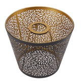 Metal Lamp Shade E26 E27 Forest Tree Style Hollow Out Iron Decorative Lampshade Cover with Inner Gold Pattern for Table Wall Ceiling Lamp Black