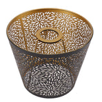 Metal Lamp Shade E26 E27 Forest Tree Style Hollow Out Iron Decorative Lampshade Cover with Inner Gold Pattern for Table Wall Ceiling Lamp Black