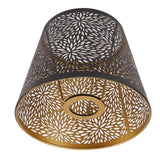 Metal Lamp Shade E26 E27 Forest Tree Style Hollow Out Iron Decorative Lampshade Cover with Inner Gold Pattern for Table Wall Ceiling Lamp Black