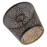 Metal Lamp Shade E26 E27 Forest Tree Style Hollow Out Iron Decorative Lampshade Cover with Inner Gold Pattern for Table Wall Ceiling Lamp Black