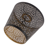 Metal Lamp Shade E26 E27 Forest Tree Style Hollow Out Iron Decorative Lampshade Cover with Inner Gold Pattern for Table Wall Ceiling Lamp Black