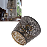Metal Lamp Shade E26 E27 Forest Tree Style Hollow Out Iron Decorative Lampshade Cover with Inner Gold Pattern for Table Wall Ceiling Lamp Black - Extra Image