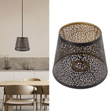 Metal Lamp Shade E26 E27 Forest Tree Style Hollow Out Iron Decorative Lampshade Cover with Inner Gold Pattern for Table Wall Ceiling Lamp Black
