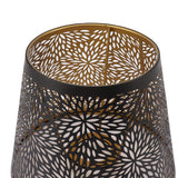 Metal Lamp Shade E26 E27 Forest Tree Style Hollow Out Iron Decorative Lampshade Cover with Inner Gold Pattern for Table Wall Ceiling Lamp Black