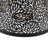 Metal Lamp Shade E26 E27 Forest Tree Style Hollow Out Iron Decorative Lampshade Cover with Inner Gold Pattern for Table Wall Ceiling Lamp Black