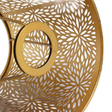 Metal Lamp Shade E26 E27 Forest Tree Style Hollow Out Iron Decorative Lampshade Cover with Inner Gold Pattern for Table Wall Ceiling Lamp Black - Extra Image