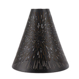 Table Lamp Shade Laser Engraved Metal Fireworks Shape Projection Lampshade for Bedroom - Front View