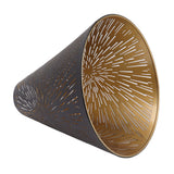 Table Lamp Shade Laser Engraved Metal Fireworks Shape Projection Lampshade for Bedroom - Side View