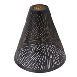 Table Lamp Shade Laser Engraved Metal Fireworks Shape Projection Lampshade for Bedroom - Top-Down View