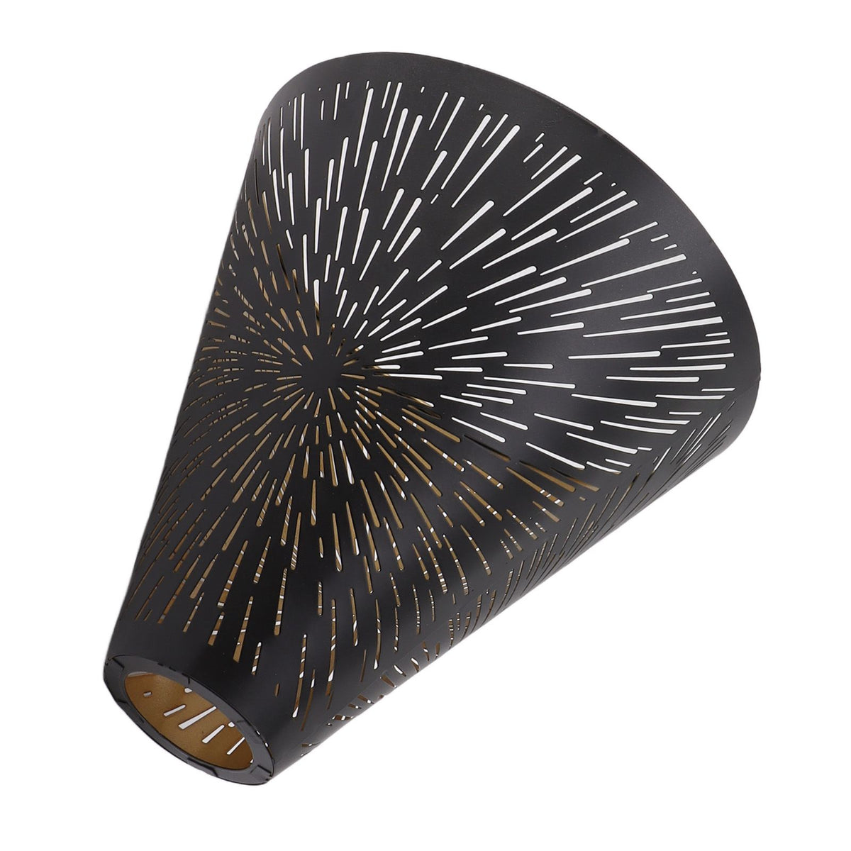 Table Lamp Shade Laser Engraved Metal Fireworks Shape Projection Lampshade for Bedroom