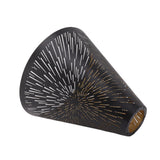 Table Lamp Shade Laser Engraved Metal Fireworks Shape Projection Lampshade for Bedroom - Rear View