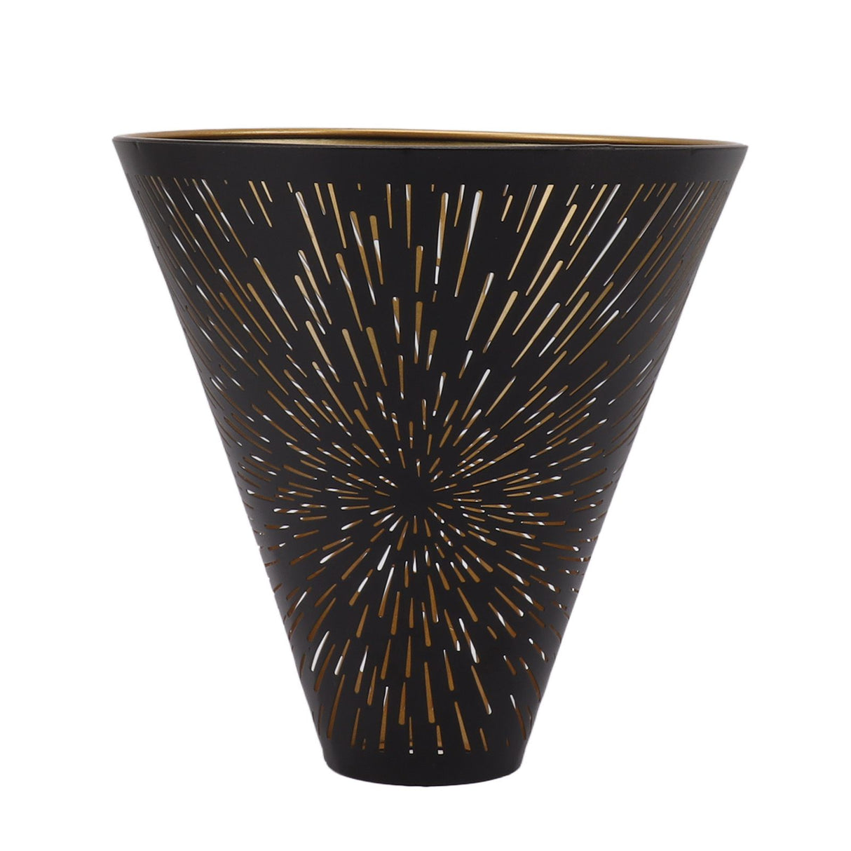 Table Lamp Shade Laser Engraved Metal Fireworks Shape Projection Lampshade for Bedroom